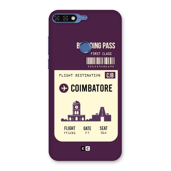 Coimbatore Boarding Pass Back Case for Honor 7C