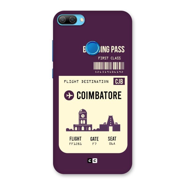 Coimbatore Boarding Pass Back Case for Honor 9N