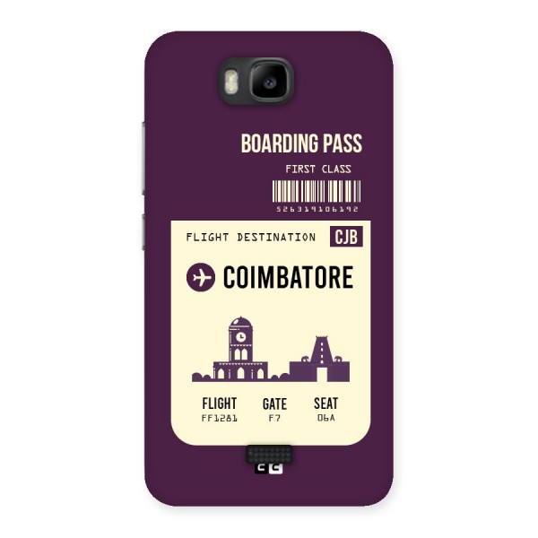 Coimbatore Boarding Pass Back Case for Honor Bee