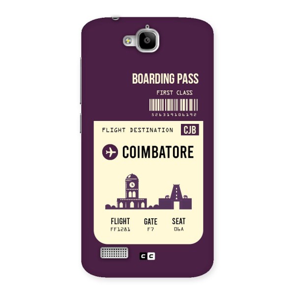 Coimbatore Boarding Pass Back Case for Honor Holly