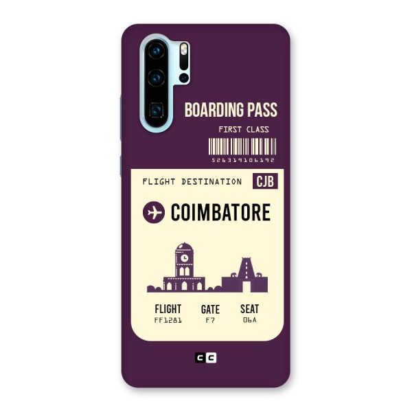 Coimbatore Boarding Pass Back Case for Huawei P30 Pro