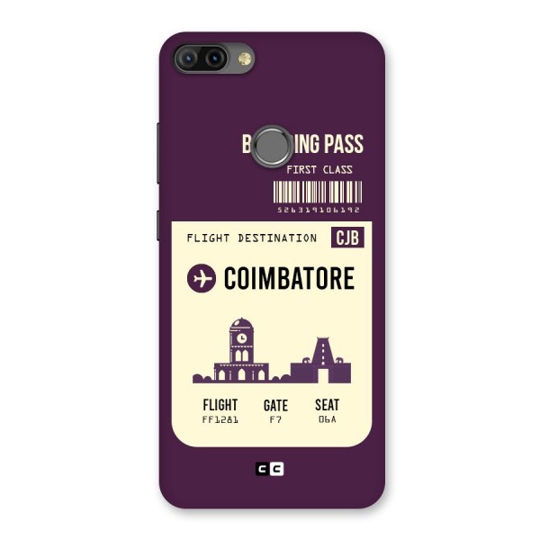 Coimbatore Boarding Pass Back Case for Infinix Hot 6 Pro