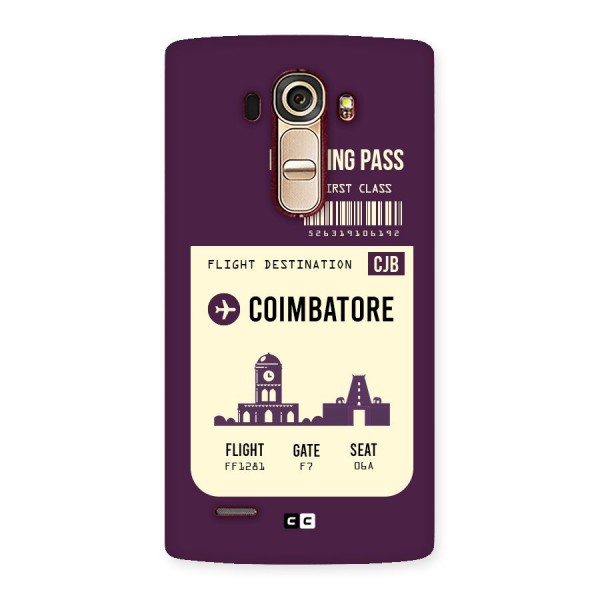 Coimbatore Boarding Pass Back Case for LG G4