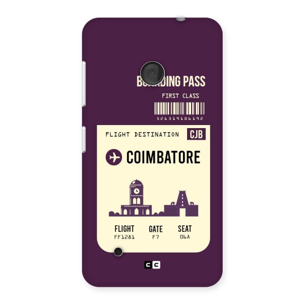 Coimbatore Boarding Pass Back Case for Lumia 530