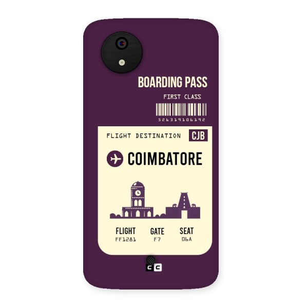 Coimbatore Boarding Pass Back Case for Micromax Canvas A1