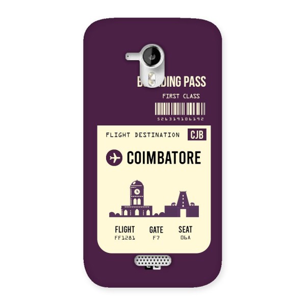 Coimbatore Boarding Pass Back Case for Micromax Canvas HD A116