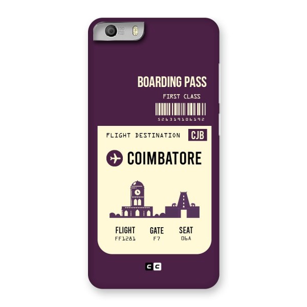 Coimbatore Boarding Pass Back Case for Micromax Canvas Knight 2
