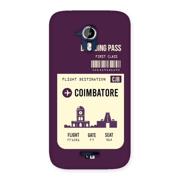 Coimbatore Boarding Pass Back Case for Micromax Canvas Magnus A117