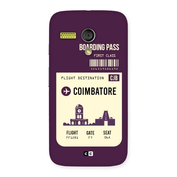 Coimbatore Boarding Pass Back Case for Moto G