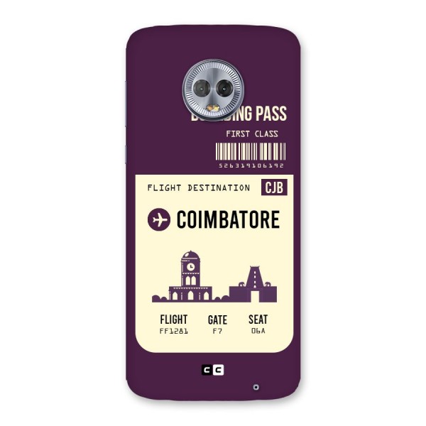 Coimbatore Boarding Pass Back Case for Moto G6 Plus