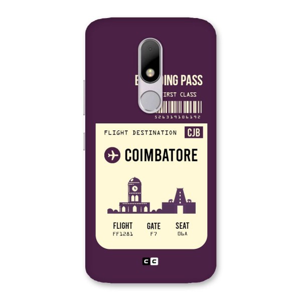 Coimbatore Boarding Pass Back Case for Moto M