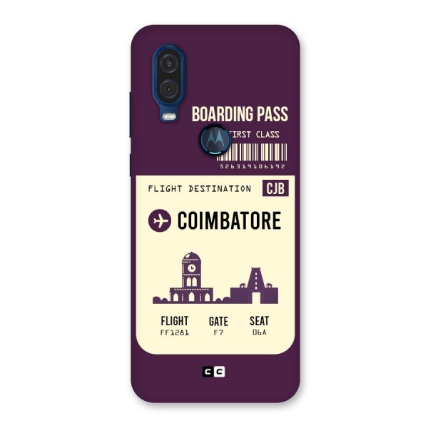 Coimbatore Boarding Pass Back Case for Motorola One Vision