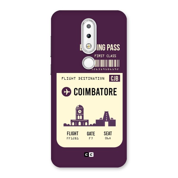 Coimbatore Boarding Pass Back Case for Nokia 6.1 Plus