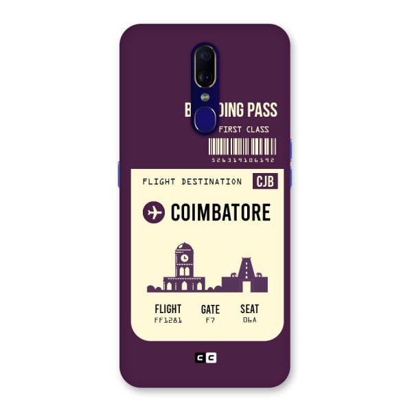 Coimbatore Boarding Pass Back Case for Oppo A9