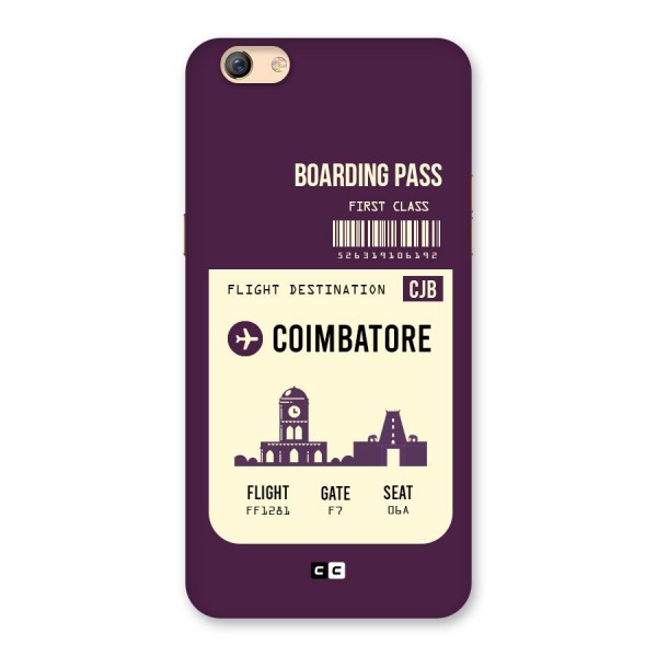 Coimbatore Boarding Pass Back Case for Oppo F3 Plus