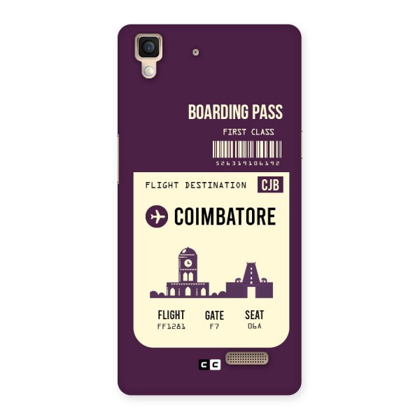 Coimbatore Boarding Pass Back Case for Oppo R7