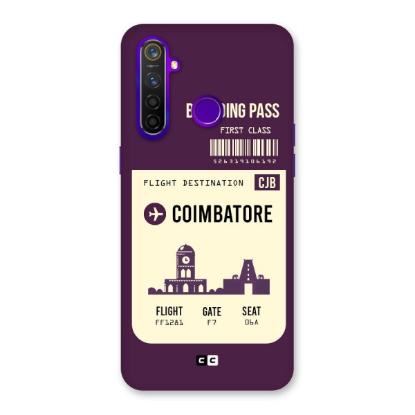 Coimbatore Boarding Pass Back Case for Realme 5 Pro