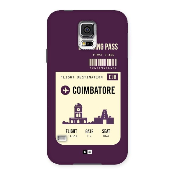 Coimbatore Boarding Pass Back Case for Samsung Galaxy S5