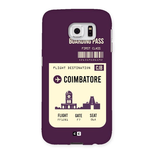 Coimbatore Boarding Pass Back Case for Samsung Galaxy S6
