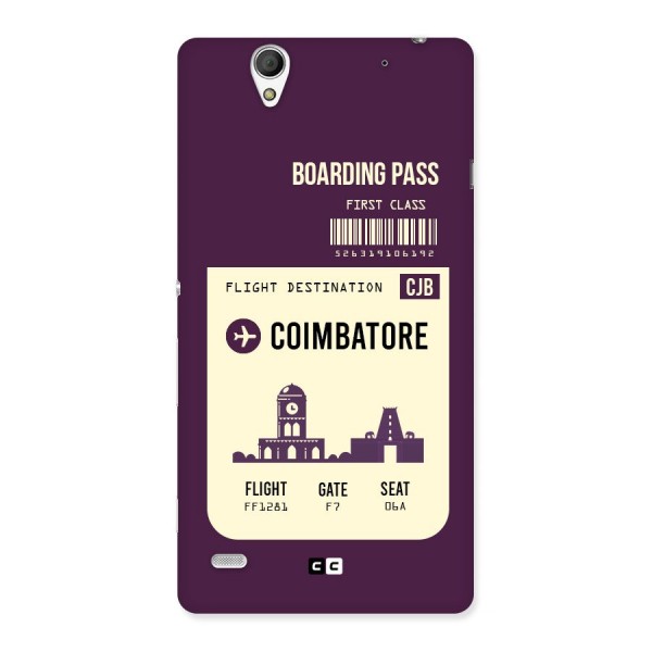 Coimbatore Boarding Pass Back Case for Sony Xperia C4