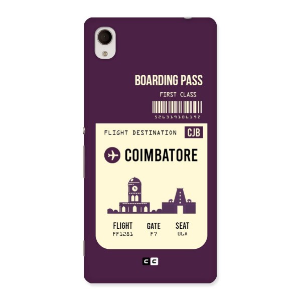 Coimbatore Boarding Pass Back Case for Sony Xperia M4
