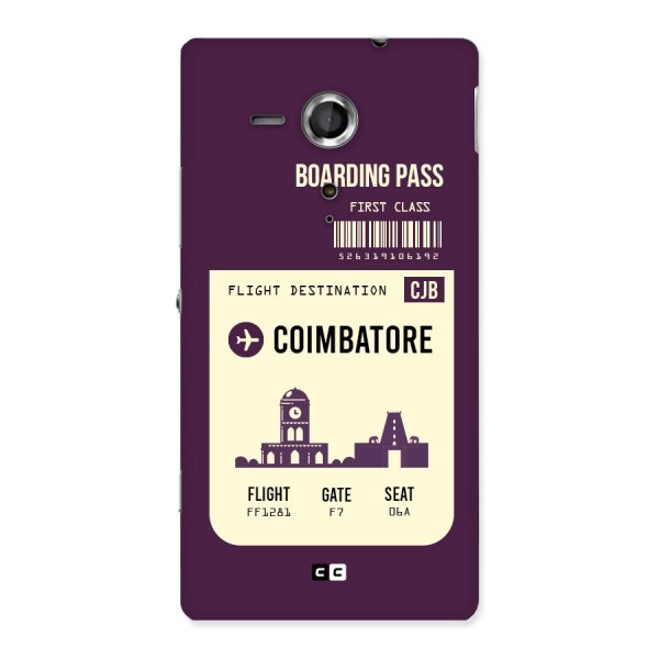 Coimbatore Boarding Pass Back Case for Sony Xperia SP