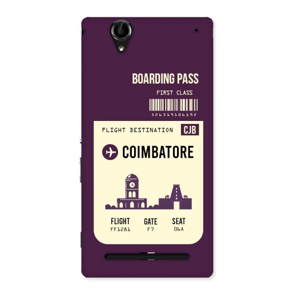 Coimbatore Boarding Pass Back Case for Sony Xperia T2
