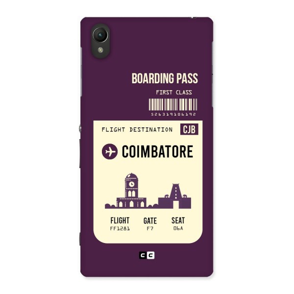 Coimbatore Boarding Pass Back Case for Sony Xperia Z1