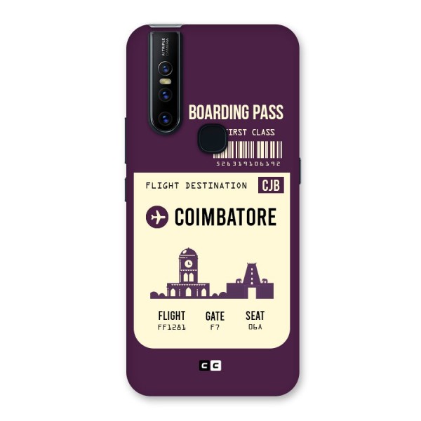 Coimbatore Boarding Pass Back Case for Vivo V15