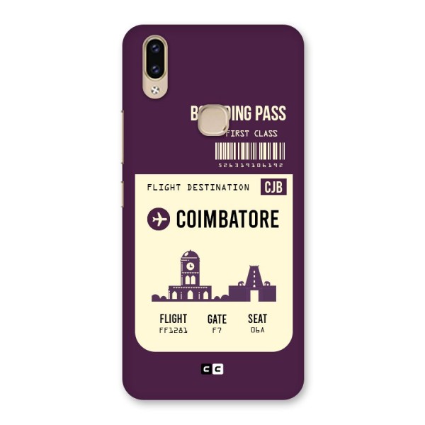 Coimbatore Boarding Pass Back Case for Vivo V9 Youth
