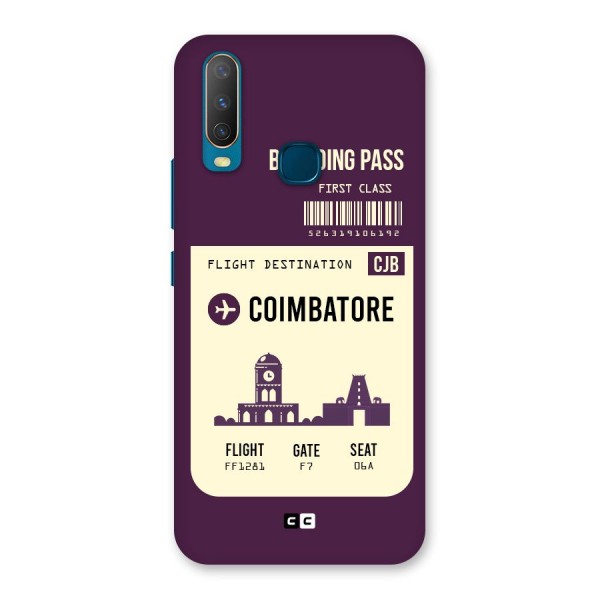 Coimbatore Boarding Pass Back Case for Vivo Y17