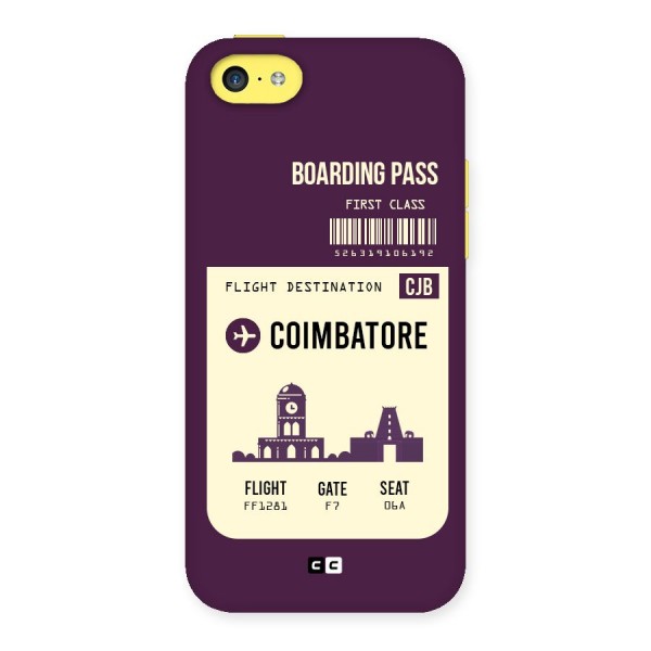 Coimbatore Boarding Pass Back Case for iPhone 5C