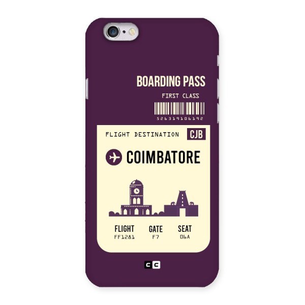 Coimbatore Boarding Pass Back Case for iPhone 6 6S