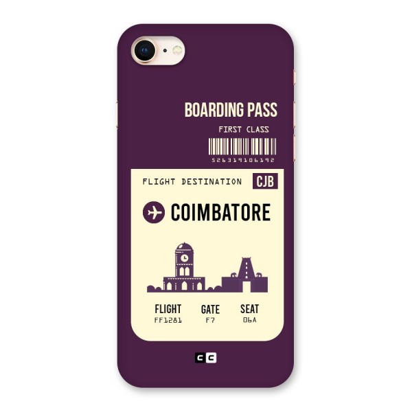 Coimbatore Boarding Pass Back Case for iPhone 8