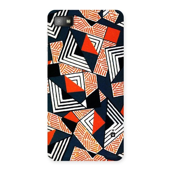 Colored Cuts Pattern Back Case for Blackberry Z10