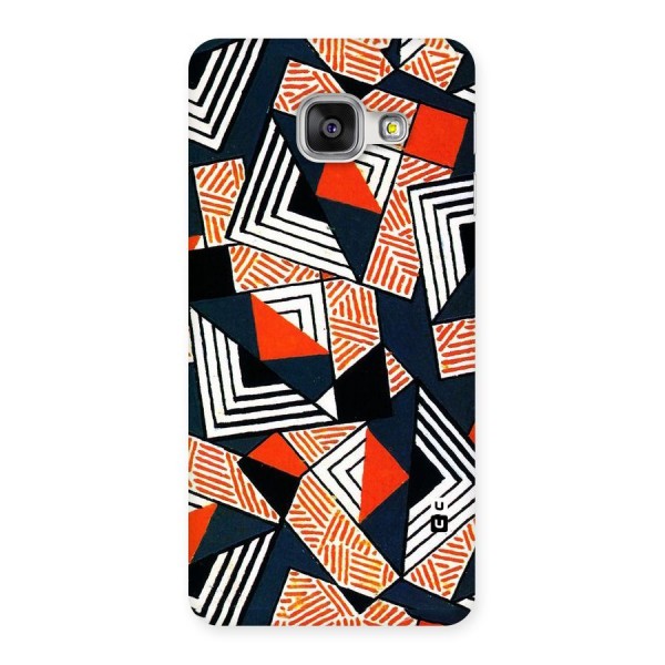 Colored Cuts Pattern Back Case for Galaxy A3 2016