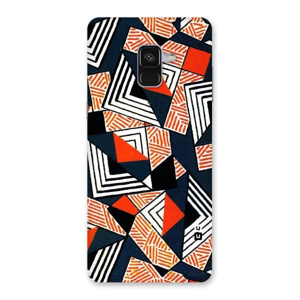 Colored Cuts Pattern Back Case for Galaxy A8 Plus