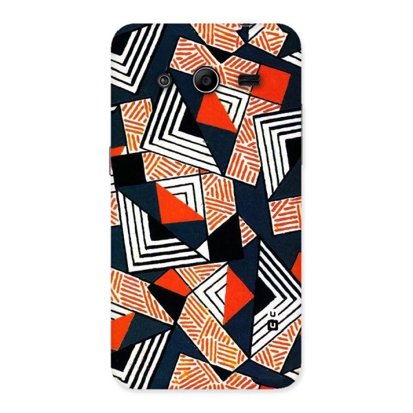 Colored Cuts Pattern Back Case for Galaxy Core 2