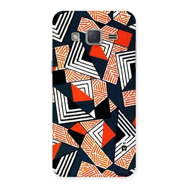 Colored Cuts Pattern Back Case for Galaxy J2