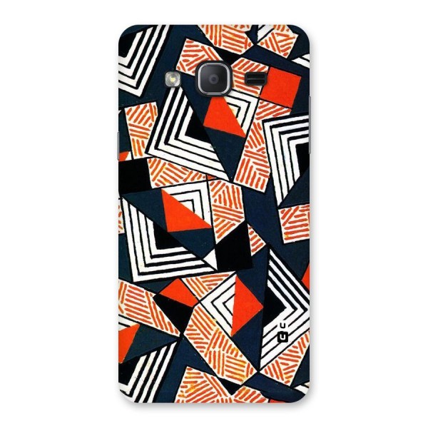 Colored Cuts Pattern Back Case for Galaxy On7 Pro