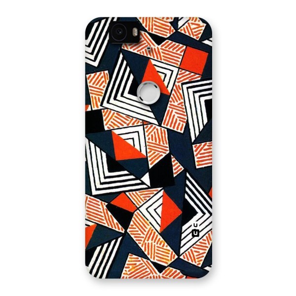 Colored Cuts Pattern Back Case for Google Nexus-6P