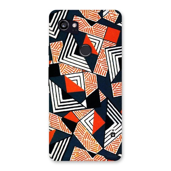 Colored Cuts Pattern Back Case for Google Pixel 2 XL