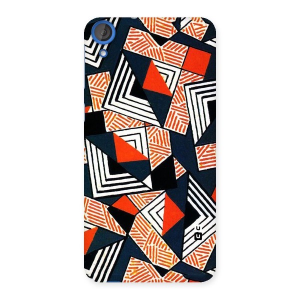 Colored Cuts Pattern Back Case for HTC Desire 820