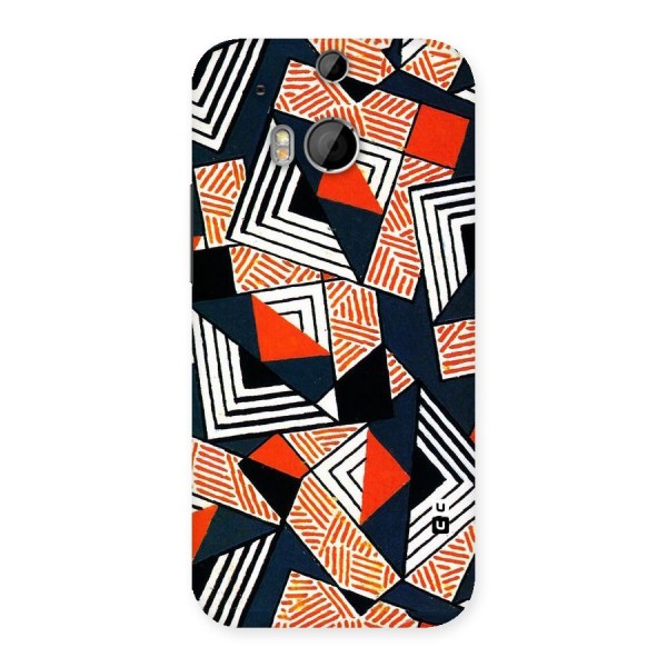 Colored Cuts Pattern Back Case for HTC One M8