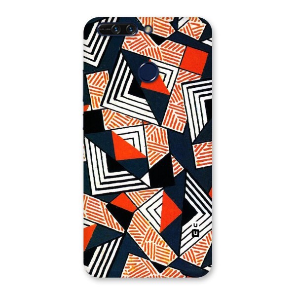 Colored Cuts Pattern Back Case for Honor 8 Pro