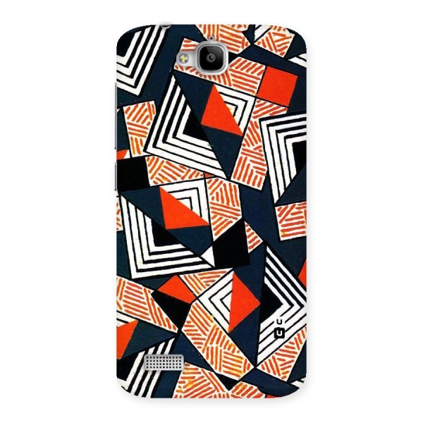 Colored Cuts Pattern Back Case for Honor Holly