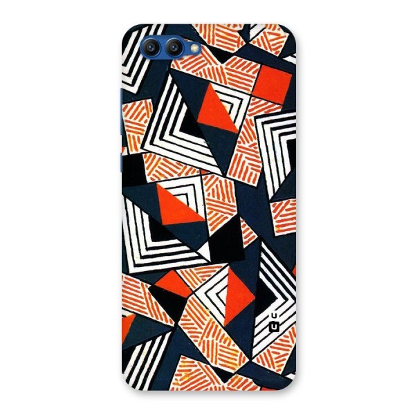 Colored Cuts Pattern Back Case for Honor View 10