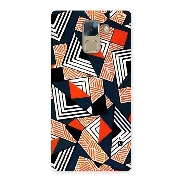Colored Cuts Pattern Back Case for Huawei Honor 7