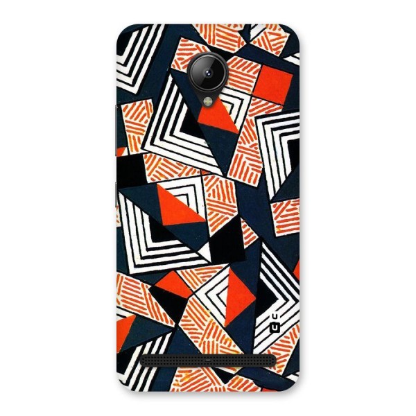 Colored Cuts Pattern Back Case for Lenovo C2