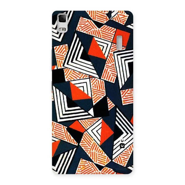 Colored Cuts Pattern Back Case for Lenovo K3 Note